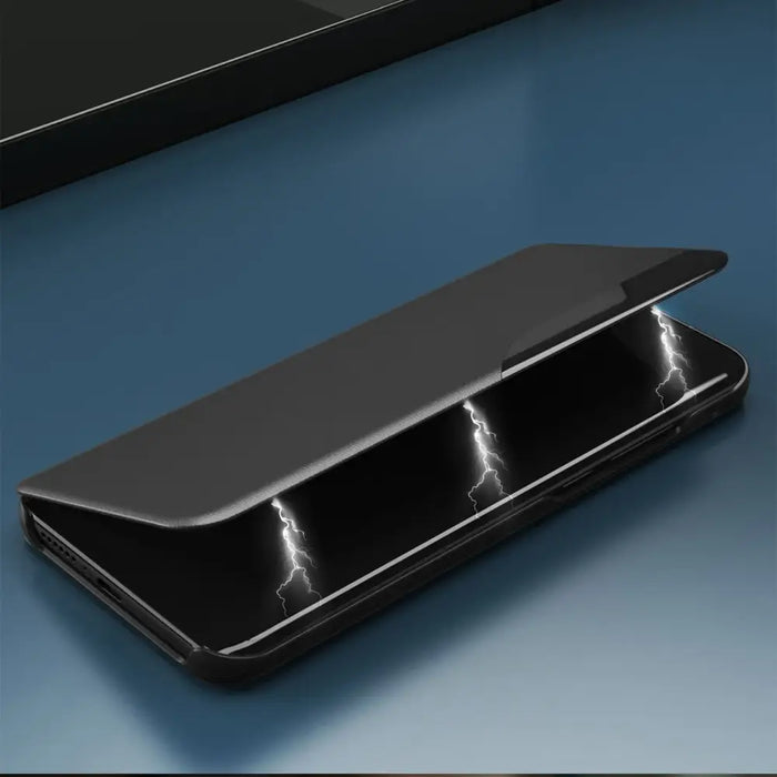 Eco Leather View Case for Samsung Galaxy S25+ with Flip Stand - Black - Cell phone cases and covers<<<HurtelXML