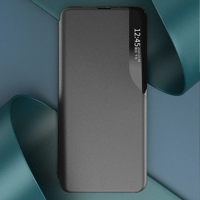 Eco Leather View Case for Samsung Galaxy S25 with Flip Stand - Black - Cell phone cases and covers<<<HurtelXML