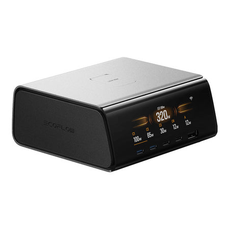 EcoFlow RAPID Pro 320W docking station, 4xUSB-C, 1xUSB-A, GaN