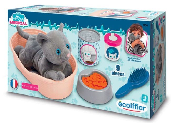 Fluffy toy Ecoiffier Cat Multicolour