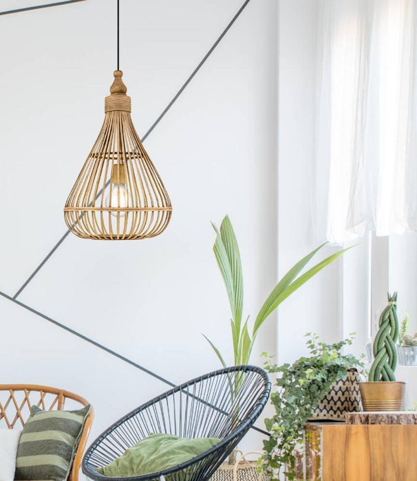 PENDANT E27 F35CM BAMBOO EGLO AMSFIELD