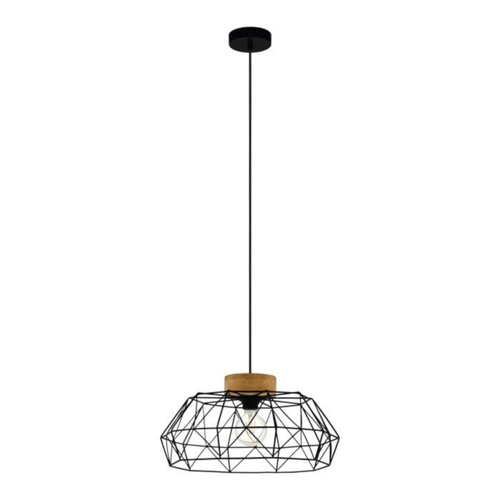 PENDANT PADSTOW 1XE27 F455 BLACK WOOD