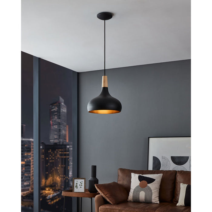 PENDANT E27 BLACK EGLO SABINAR