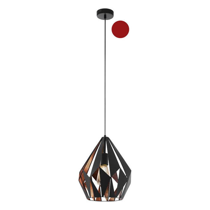 PENDANT E27 BLACK EGLO CARLTON 1