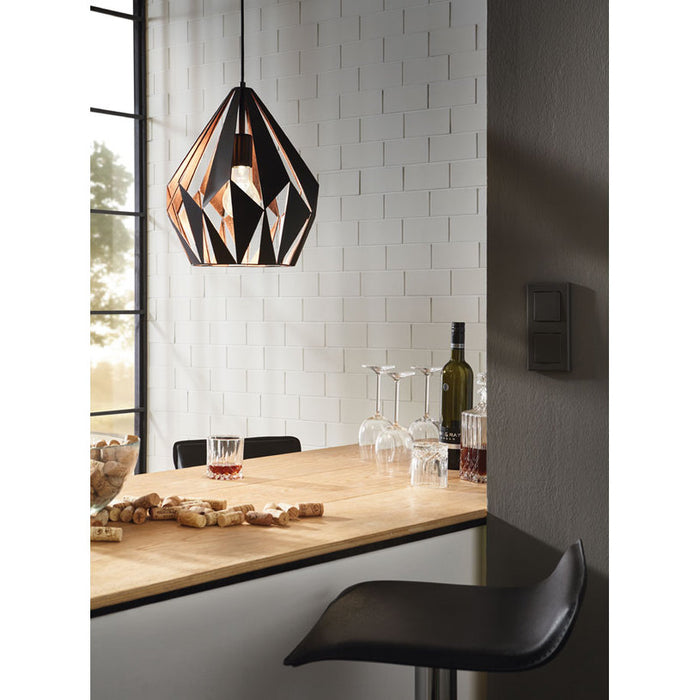 PENDANT E27 BLACK EGLO CARLTON 1