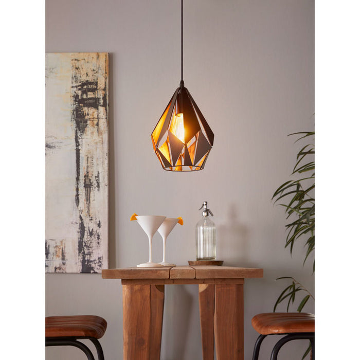 PENDANT E27 BLACK EGLO CARLTON 1