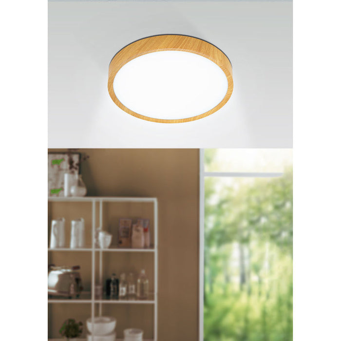 LED CEILING LAMP 17.3W 3000K 34CM WOOD EGLO GIGLIO