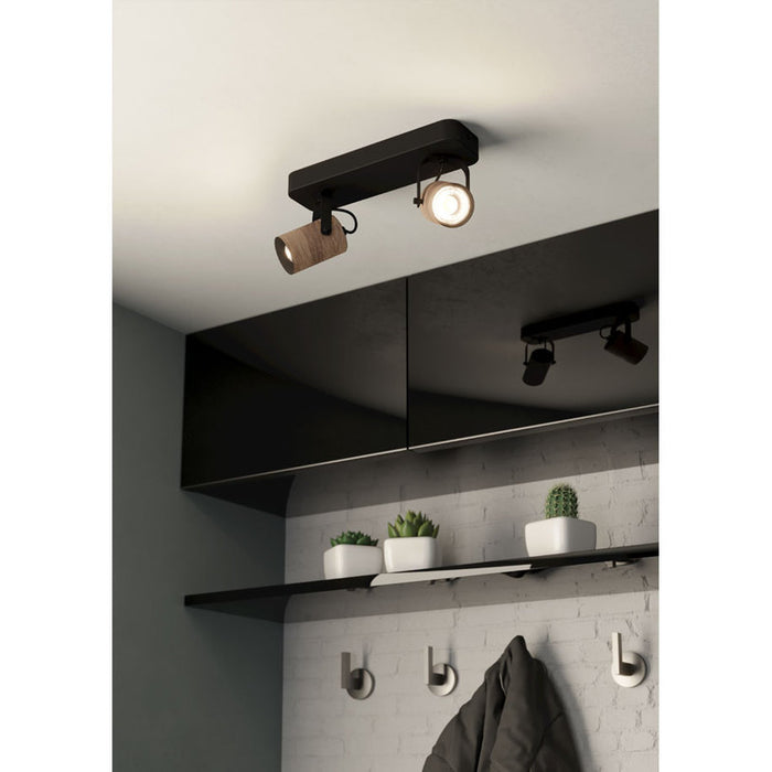 SPOTLIGHT 2XGU10 BLACK EGLO CAYUCA