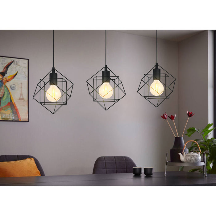 PENDANT 3XE27 BLACK EGLO STRAITON