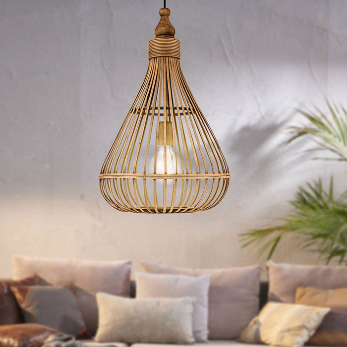 PENDANT E27 F35CM BAMBOO EGLO AMSFIELD