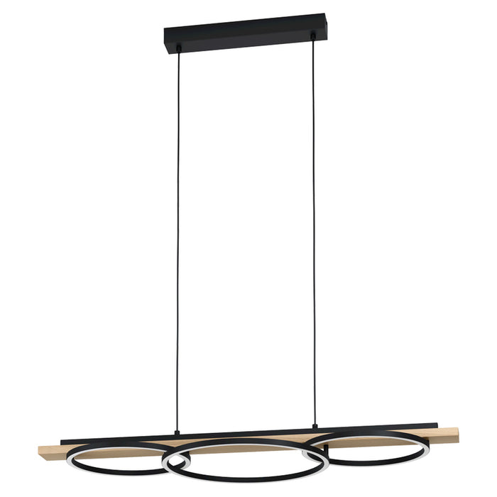 LED PENDANT 2X12W 3000K BLACK EGLO BOYAL
