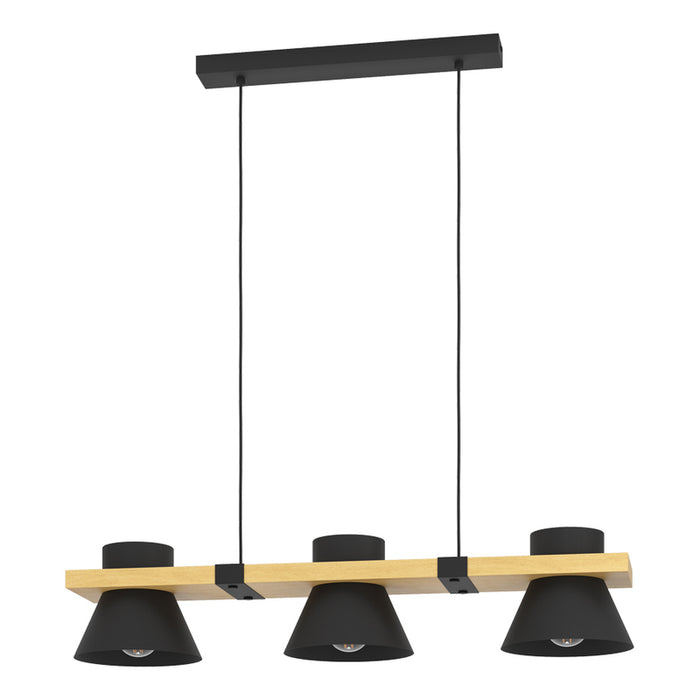 PENDANT 3XE27 BLACK EGLO MACCLES
