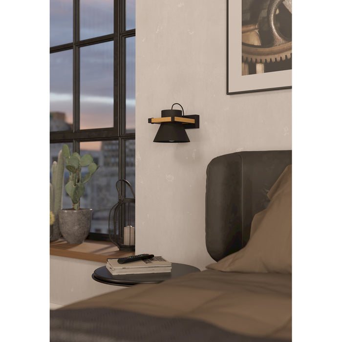 WALL LIGHT E27 BLACK EGLO MACCLES