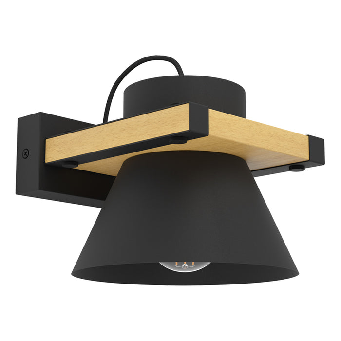 WALL LIGHT E27 BLACK EGLO MACCLES