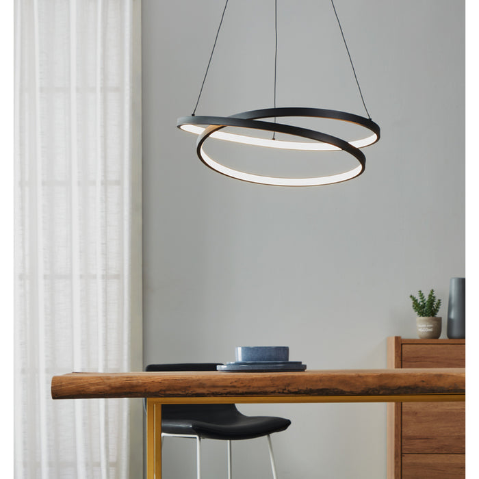 LED PENDANT 37W 3000K 4800LM BLACK EGLO RUOTALE