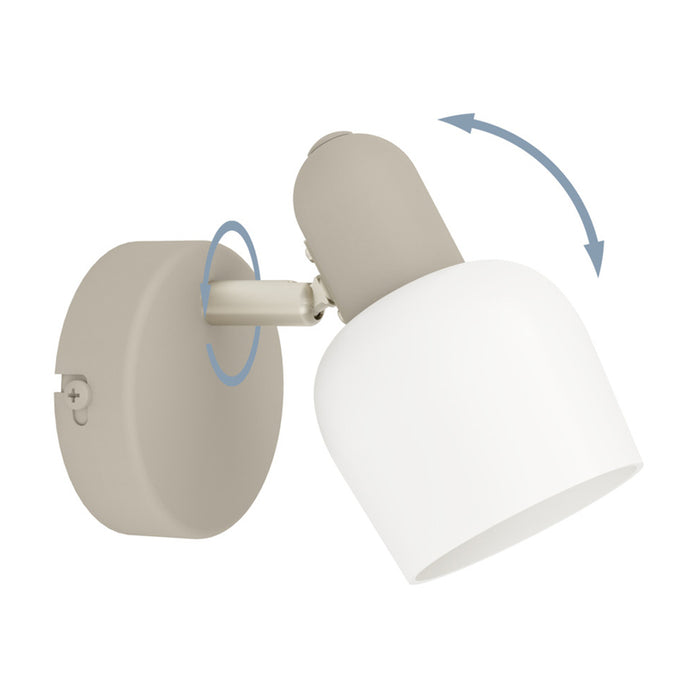 WALL LAMP E14 WHITE/SAND EGLO CORATO