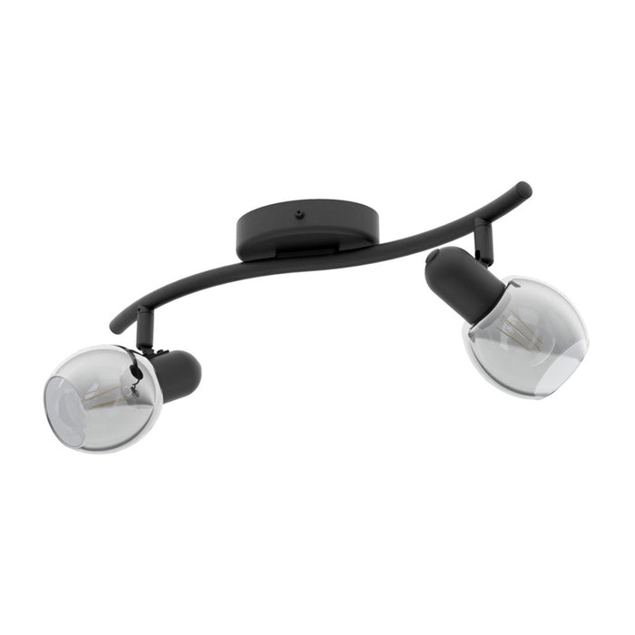SPOT 2XE14 BLACK EGLO POLLICA