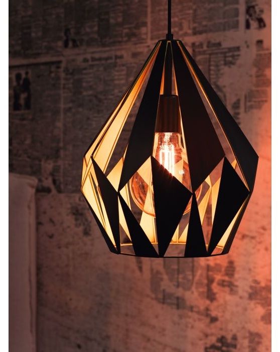 PENDANT E27 BLACK EGLO CARLTON 1