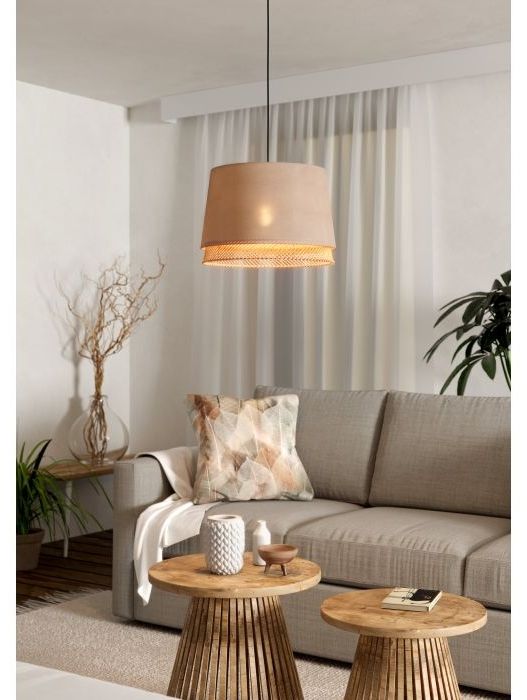 PENDANT E27 BLACK/BAMBOO EGLO TABLEY