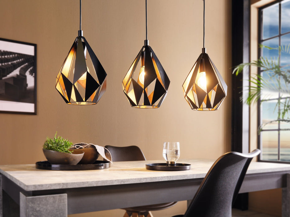 PENDANT 3XE27 BLACK EGLO CARLTON 1