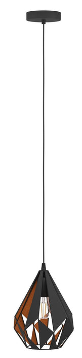 PENDANT E27 BLACK EGLO CARLTON 1