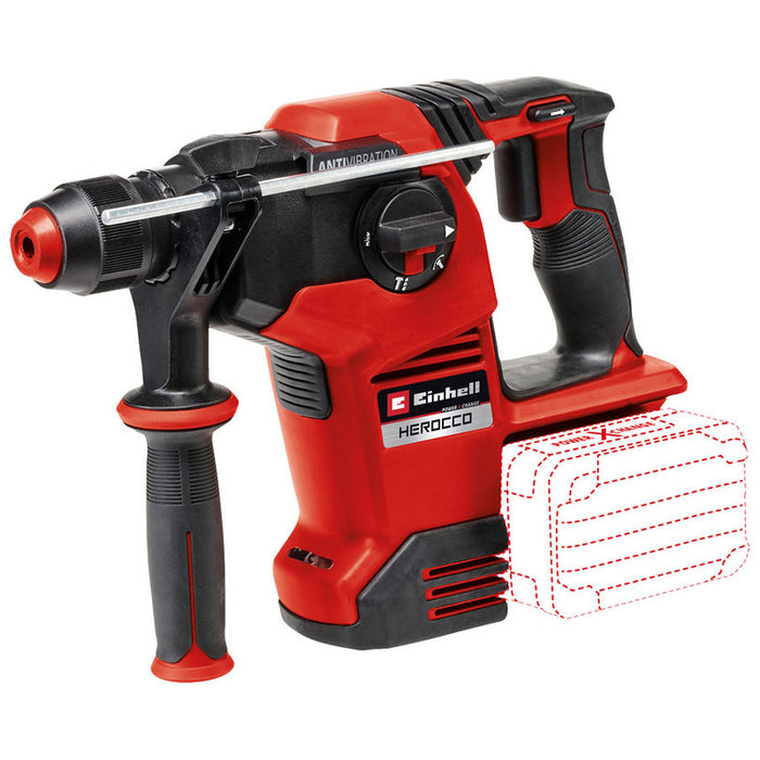 CORDLESS BRUSHLESS DRILL EINHELL HEROCCO 36/28 36 V, 3.20 J, SDS PLUS, WITHOUT BATTERY AND CHARGER, CASE