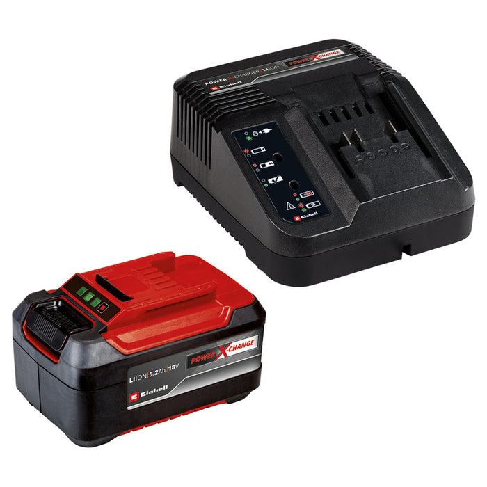 CORDLESS BATTERY AND CHARGER 18 V 5.2 AH EINHELL POWER X-CHANGE