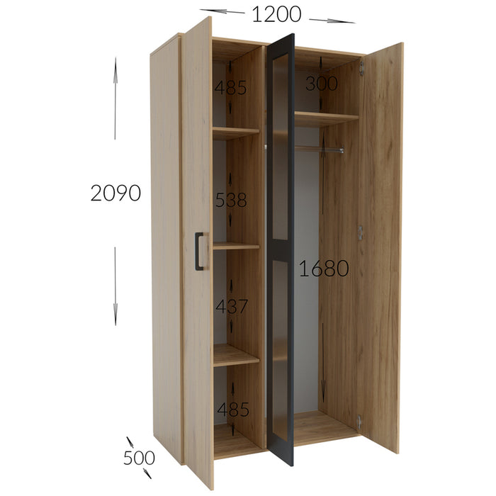 WARDROBE VIVA EKO ECO 120X50X209 CM.