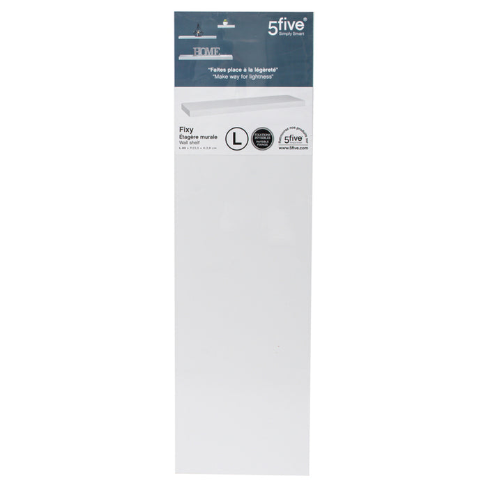 WALL SHELF EKO 80X23.5X3.8CM WHITE