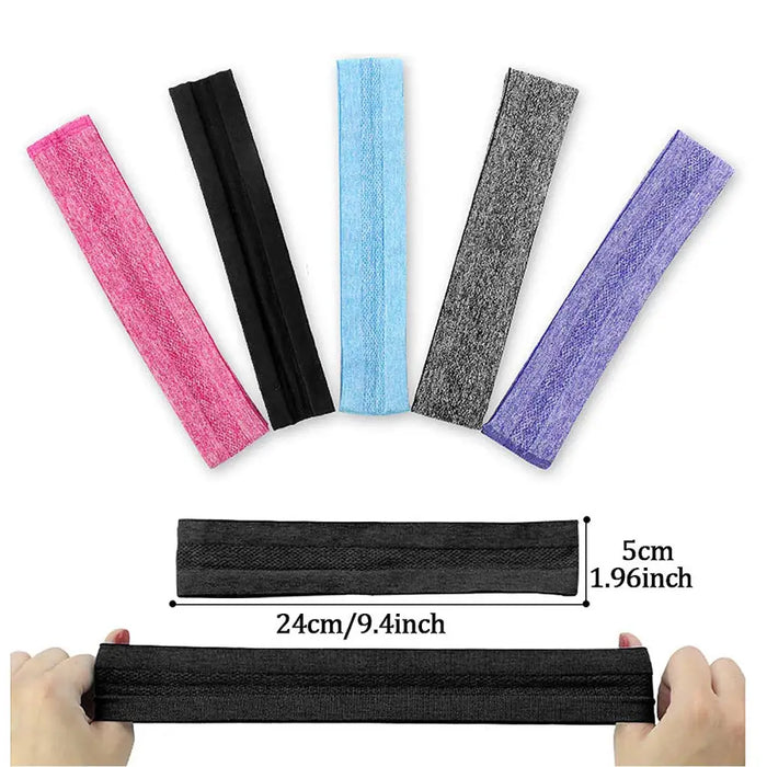 Elastic fabric headband for running fitness blue - Sport products<<<HurtelXML