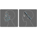 Elastic fabric headband for running fitness blue - Sport products<<<HurtelXML