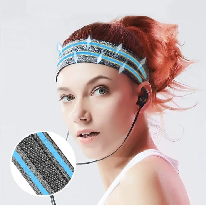 Elastic fabric headband for running fitness orange - Sport products<<<HurtelXML