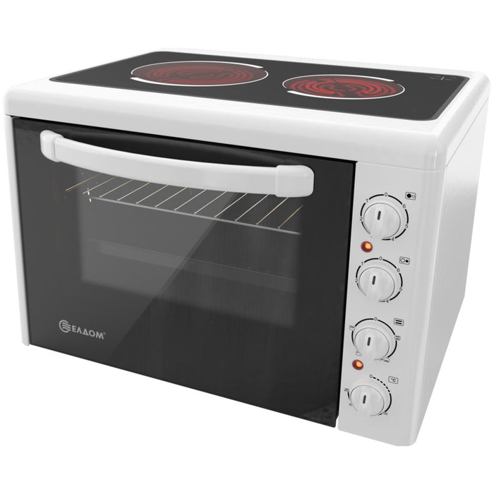 Mini cooker Eldom 201VFE-NEW, 2 ceramic, White