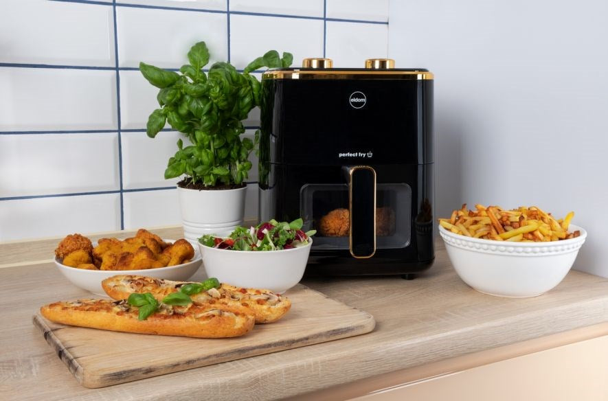 ELDOM FRITTA fat-free fryer capacity 5.0 l adjustable temp. clock 1500 W Single 5 L Stand-alone Hot air fryer Black