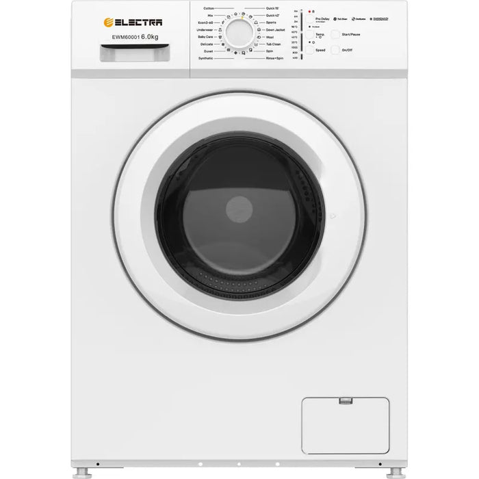 Washing machine Electra EWM60001, 1000 rpm, 6.00 kg, E, White
