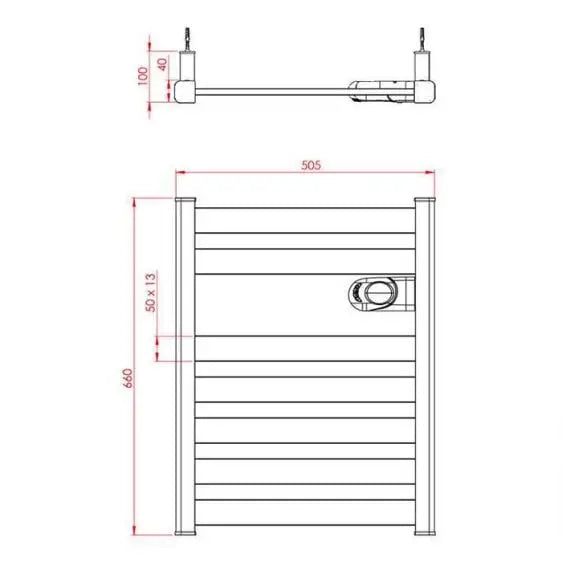 Electric bath tub TEDAN Zinnia Anthracite 500 W 505x660 mm - За баня<<<Уреди за