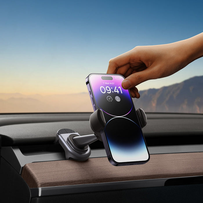 Electric car holder with solar panel for Tesla Model 3 / Y Baseus T-Space - black - Cell phone