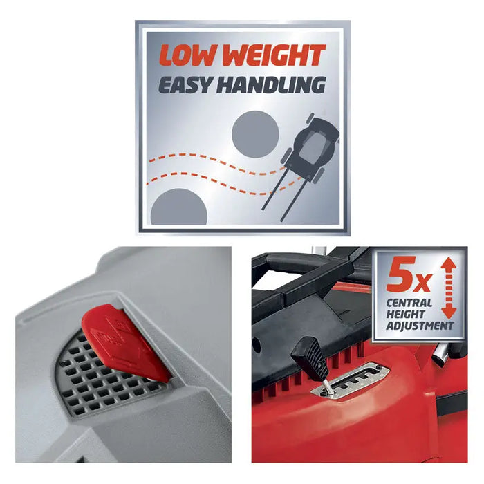 ELECTRIC MOWER EINHELL GC-EM 1536 1500 W 1500 W CUTTING WIDTH 36.00 cm CUTTING WIDTH 36.00 cm MAX CUTTING HEIGHT 65 mm