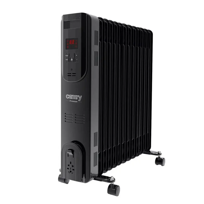 Electric oil heater with remote control CAMRY CR 7814 13 fins 2500 W black - Oil radiatorsAGD-GRO<<<Home Appliance