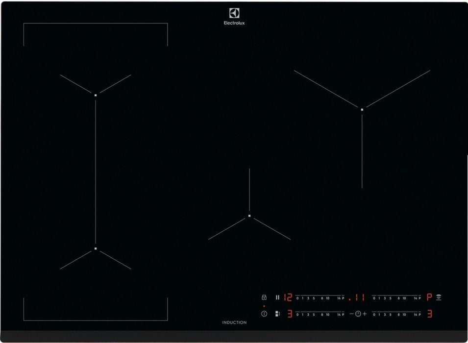 Electrolux EIV734 Black Built-in 68 cm Zone induction hob 4 zone(s)