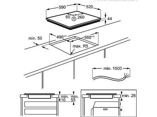 Built-in hob ELECTROLUX EIV63443CT