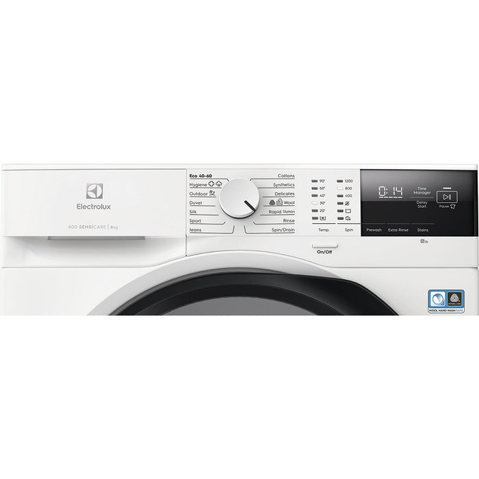 Washing machine ELECTROLUX EW6F2282E, 8 kg, 1200 rpm.