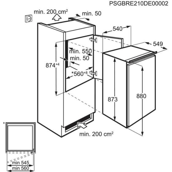 Built-in refrigerator ELECTROLUX LFB2AE88S
