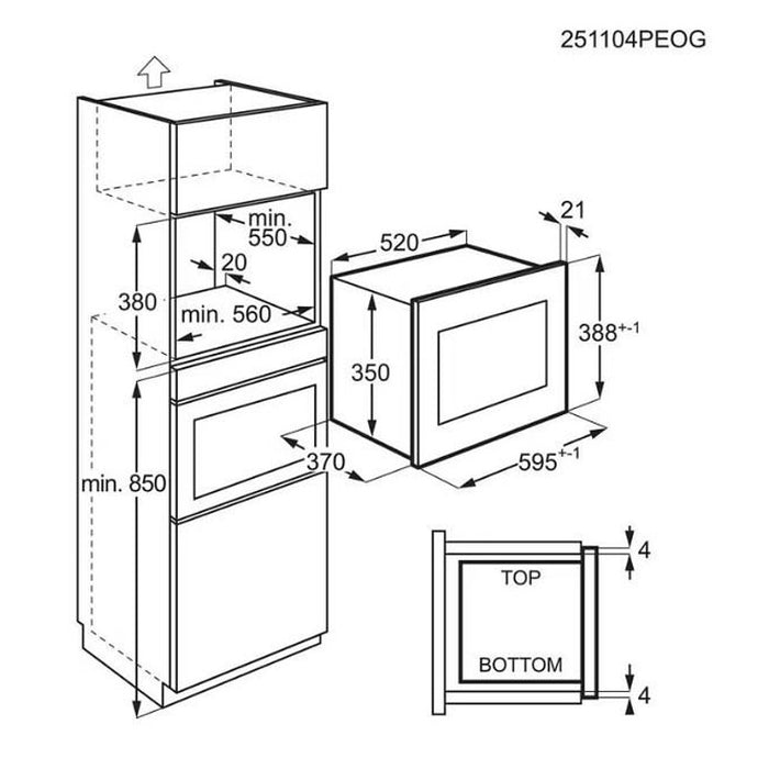 Built-in microwave ELECTROLUX LMS4253TBK, 23 l, grill, 900 W