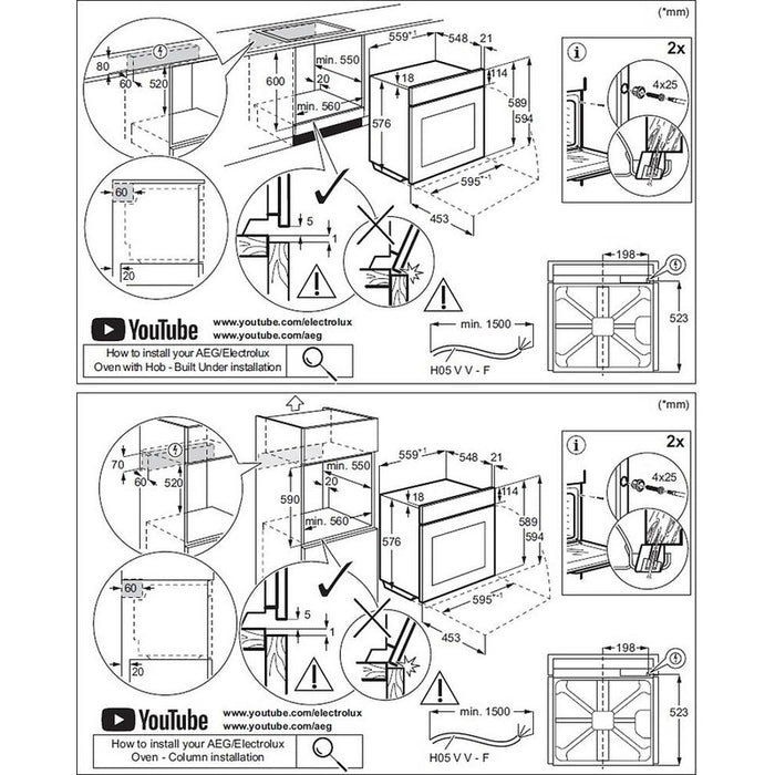 Built-in oven ELECTROLUX LOC9P3XZ, 72 l, SteamCrisp, AI TasteAssist, Pyrolysis, A++