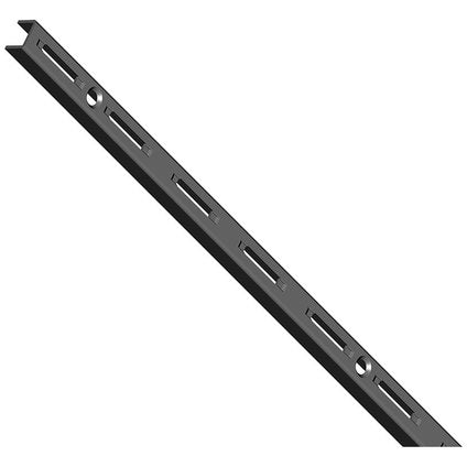 WALL RAIL 1 ROW OPEN BLACK ELEMENT SYSTEM