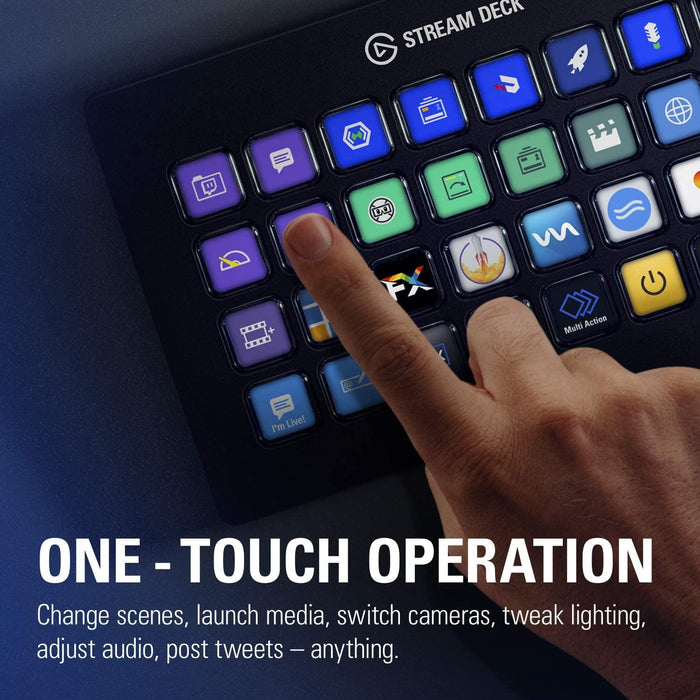 Elgato Stream Deck Controller, 32 LCD Buttons, Black