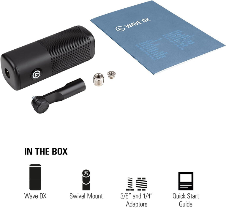 Elgato Wave DX Dynamic XLR Microphone, Black