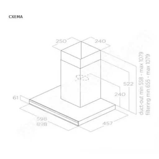 ELICA Adele BL MAT/A/60 hood - Стандартни абсорбатори<<<Абсорбатори<<<Едра бяла техника<<<TechnoMix