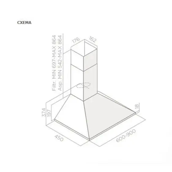ELICA Berlin CR 60 hood - Стандартни абсорбатори<<<Абсорбатори<<<Едра бяла техника<<<TechnoMix